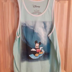 Disney Mickey Mouse Surfing Blue Tank Top Small